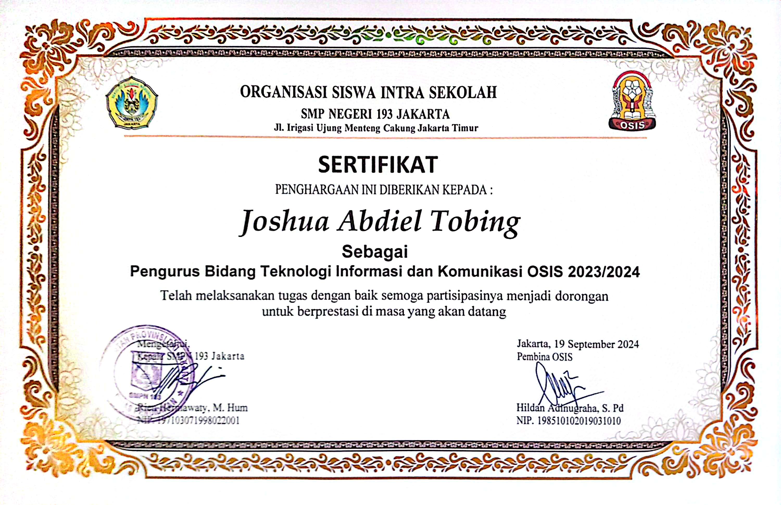 Sertifikat Pemrograman Web